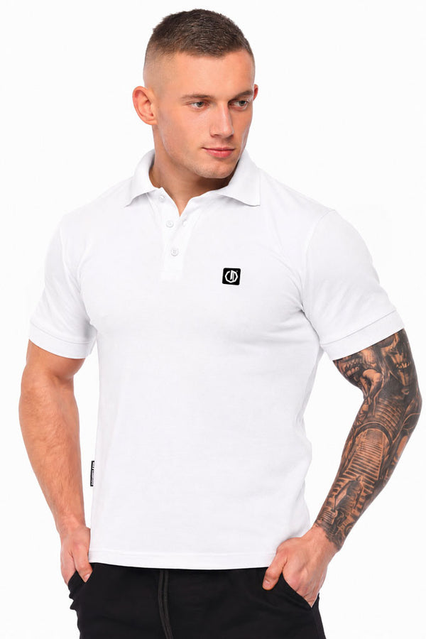 Poloshirt Legion Octagon Small Logo Rubber wit