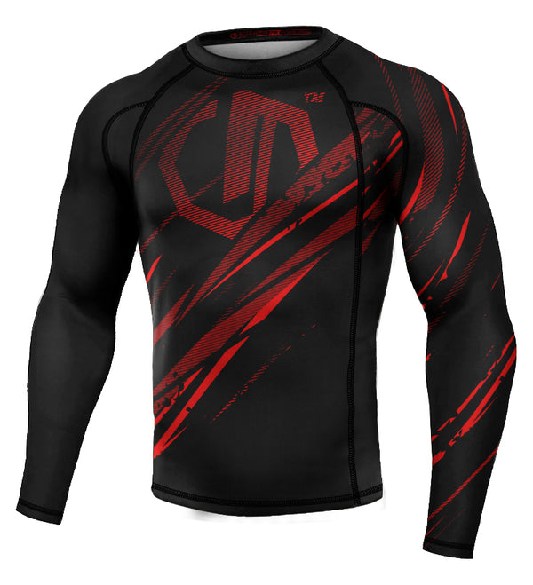 Rashguard Legion Octagon PREMIUM Escape/długi rękaw zwart/rood