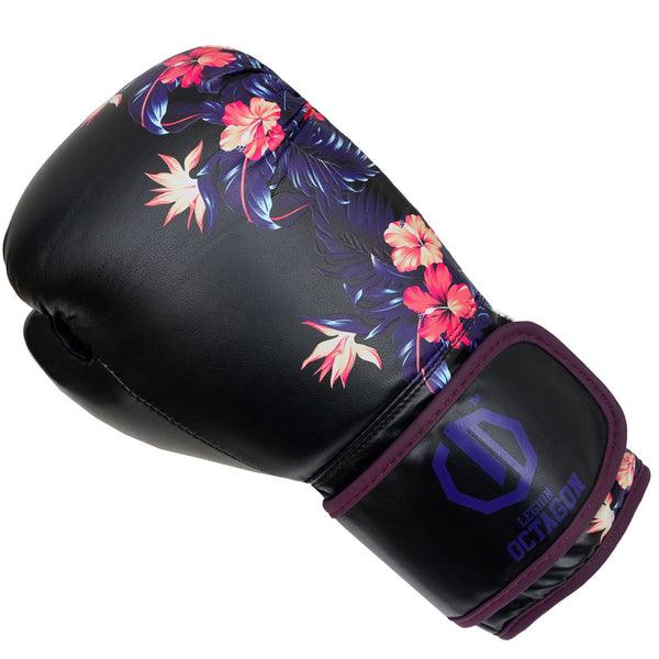 Bokshandschoenen Legion Octagon Flower zwart/paars