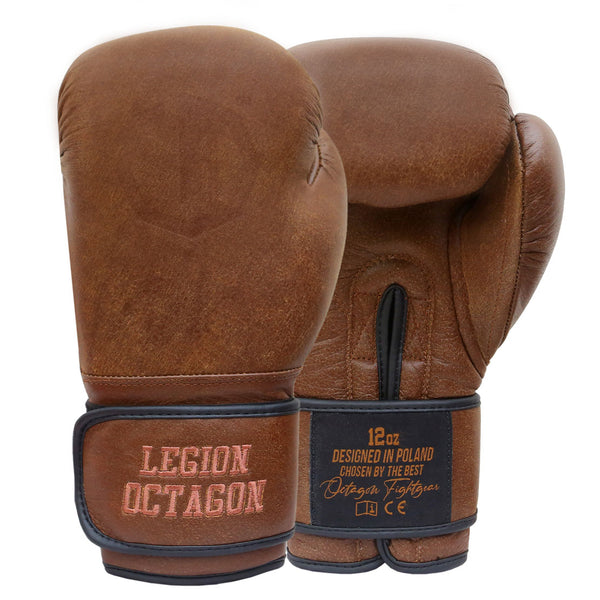 Bokshandschoenen Legion Octagon PRO Oldschool bruin