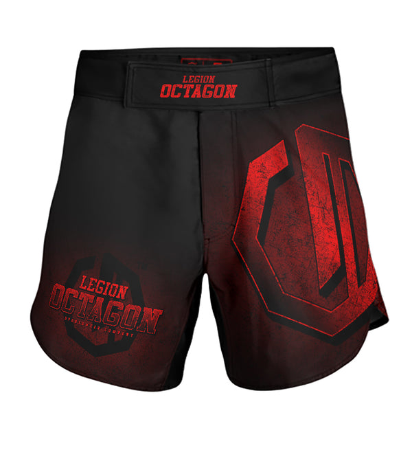 MMA Shorts Legion Octagon Conquest black/red