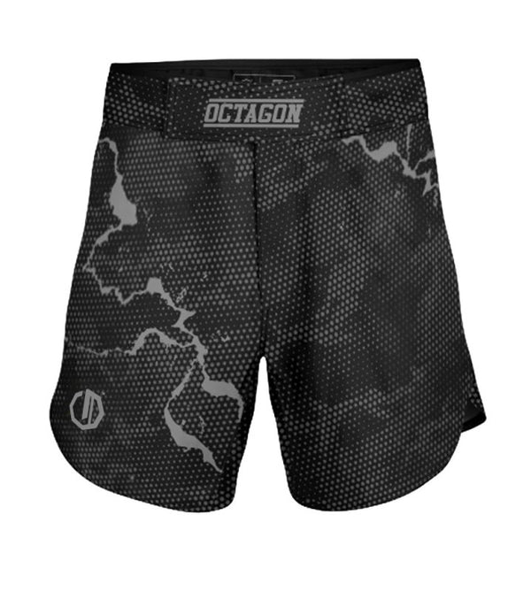 MMA Shorts Octagon Marble Camo grey