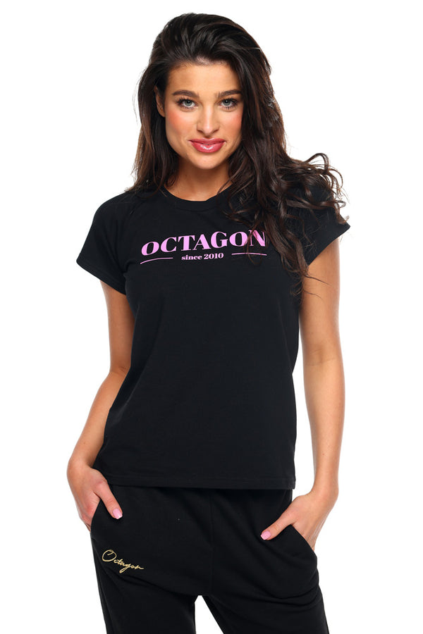 T-shirt Octagon SINCE 2010 zwart