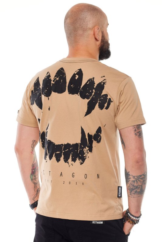 T-shirt Octagon Zęby beige