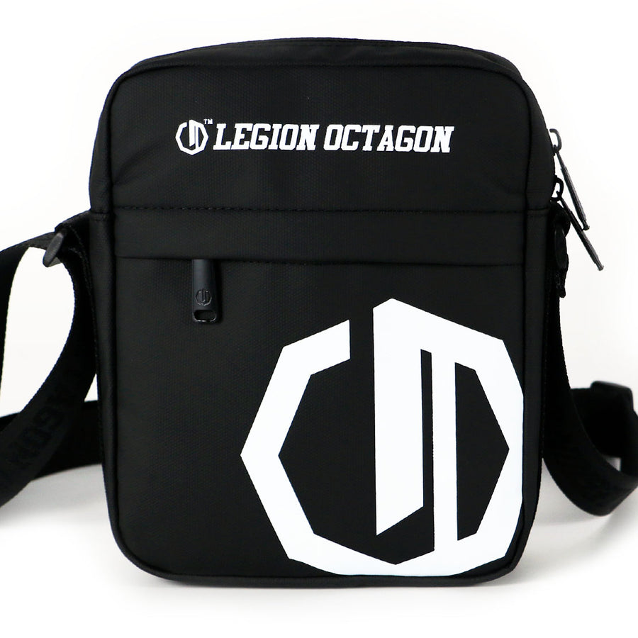 Schoudertas Legion Octagon Siena zwart/wit