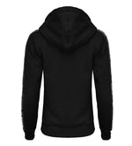 Hoodie Octagon Stripe ZIP capuchon zwart