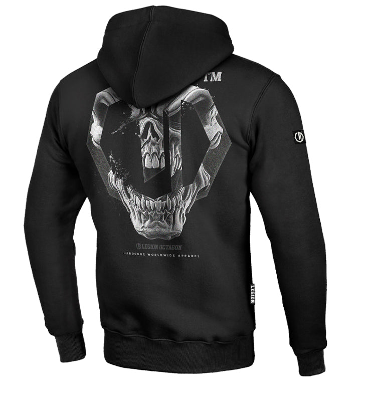 Legion Octagon Hoodie Skull Noir