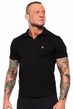Poloshirt Legion Octagon Small Logo Rubber zwart