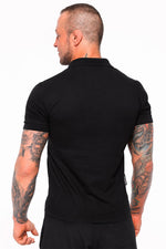 Poloshirt Legion Octagon Small Logo Rubber zwart