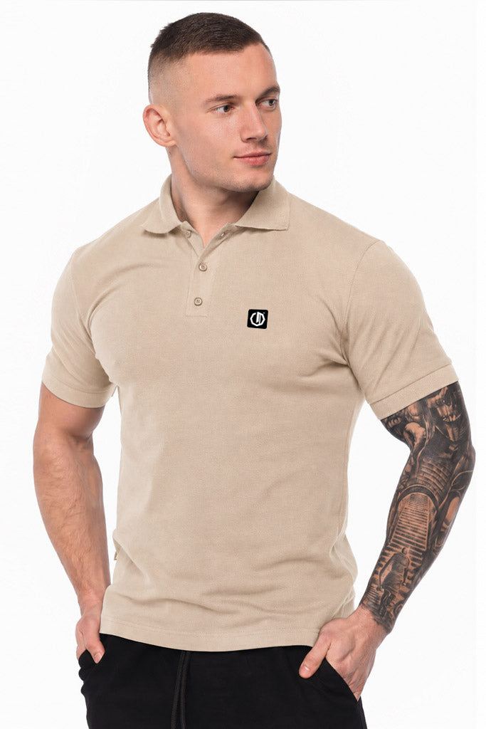 Poloshirt Legion Octagon Small Logo Rubber beige