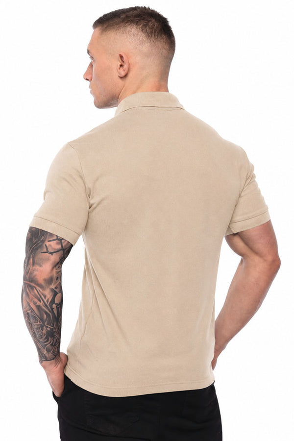 Poloshirt Legion Octagon Small Logo Rubber beige
