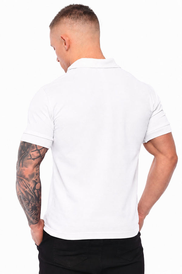 Poloshirt Legion Octagon Small Logo Rubber wit