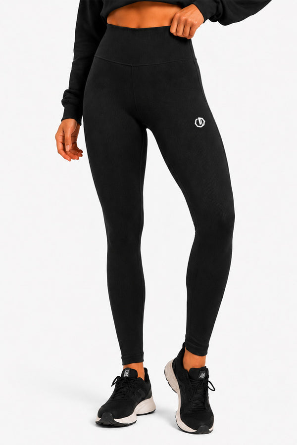 Legging Legion Octagon Ribber zwart