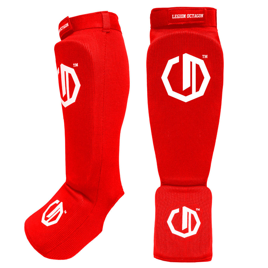 Ochraniacze Legion Octagon piszczel/stopa Basic red