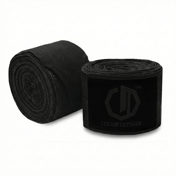 Boksbandages Legion Octagon Standard/3m zwart/zwart
