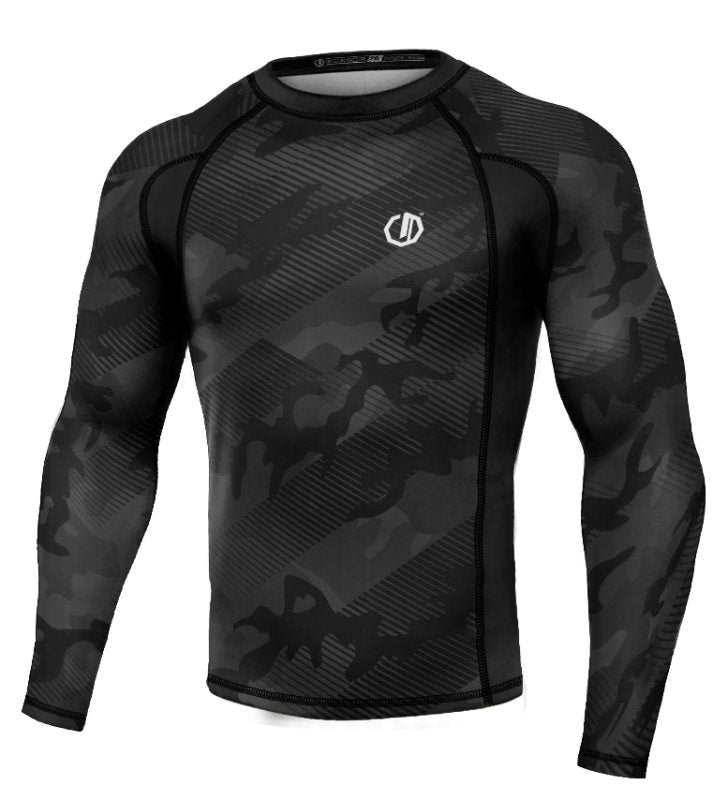 Rashguard Legion Octagon PREMIUM Black Line Camo lange mouw