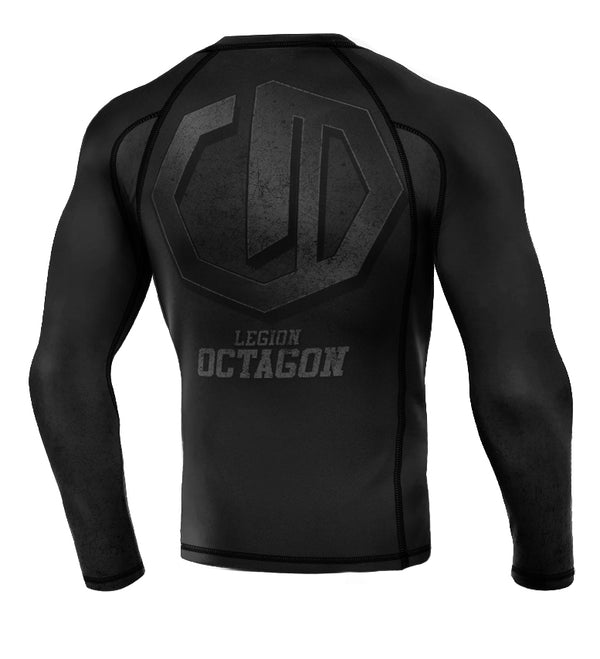 Rashguard Legion Octagon PREMIUM Conquest/długi rękaw zwart/grijs