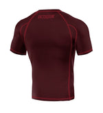 Rashguard Octagon Fight Wear burgund korte mouw