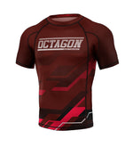 Rashguard Octagon PREMIUM Racer burgundy