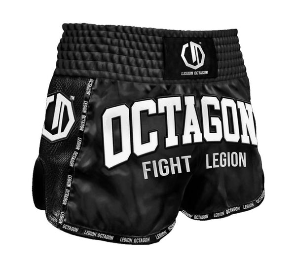 Kickboxing/Muay Thai Shorts Legion Octagon Fight Legion PREMIUM black/white