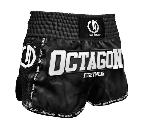 Kickboxing/Muay Thai Shorts Legion Octagon Future PREMIUM black/white