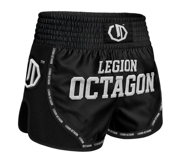 Kickboxing/Muay Thai Shorts Legion Octagon Mesh PREMIUM black/white