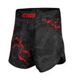 MMA Shorts Octagon Marble Camo red