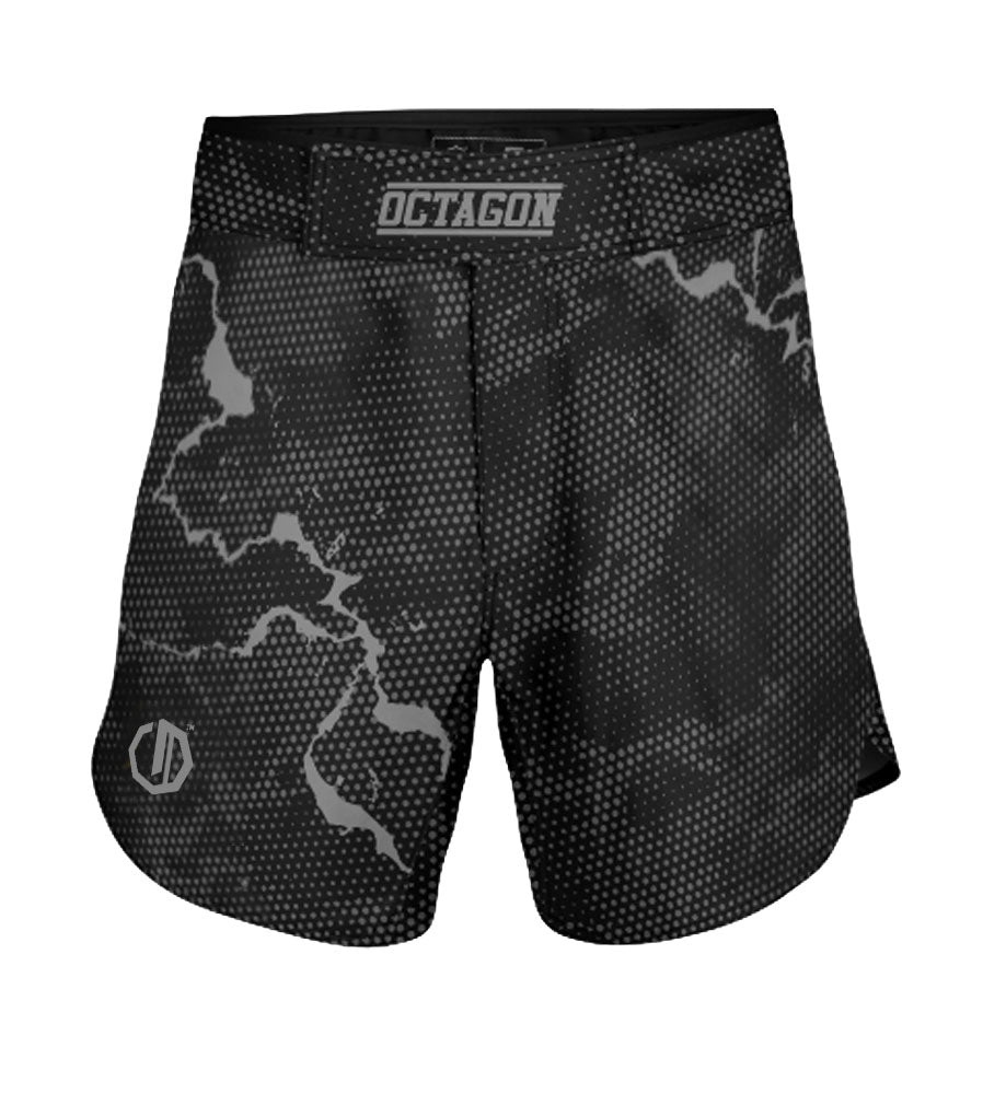 MMA Shorts Octagon Marble Camo grey