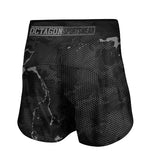 MMA Shorts Octagon Marble Camo grey
