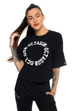 T-shirt Dames Octagon RING zwart