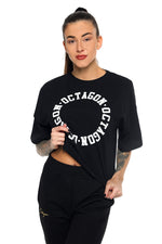 T-shirt Dames Octagon RING zwart