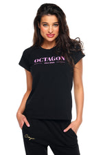 T-shirt Octagon SINCE 2010 zwart