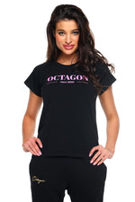 T-shirt Octagon SINCE 2010 zwart