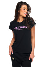 T-shirt Octagon SINCE 2010 zwart
