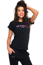 T-shirt Octagon SINCE 2010 zwart