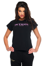 T-shirt Octagon SINCE 2010 zwart