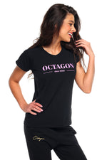 T-shirt Octagon SINCE 2010 zwart