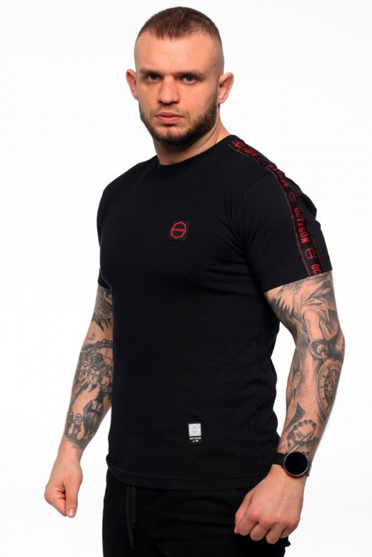 T-shirt Octagon Stripe black/red