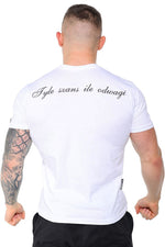 T-shirt Octagon Tyle Szans Ile Odwagi Logo white