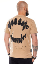 T-shirt Octagon Zęby beige