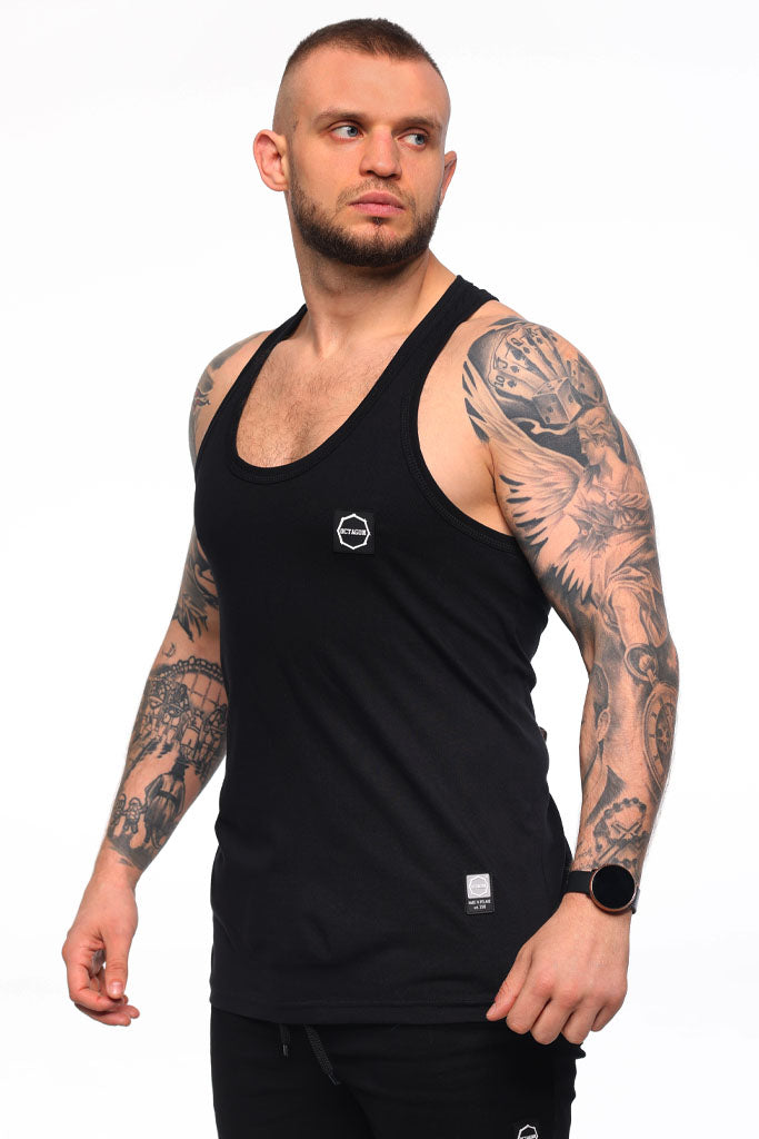 Tanktop Octagon Small Logo zwart