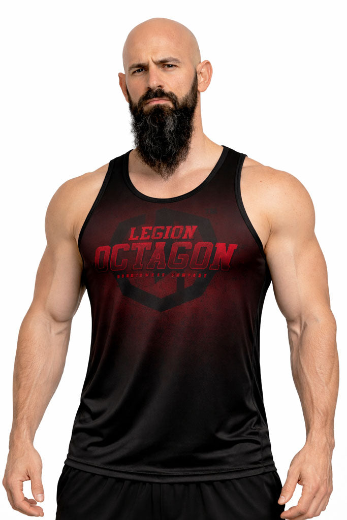 Tanktop Legion Octagon sportowy Conquest zwart/rood