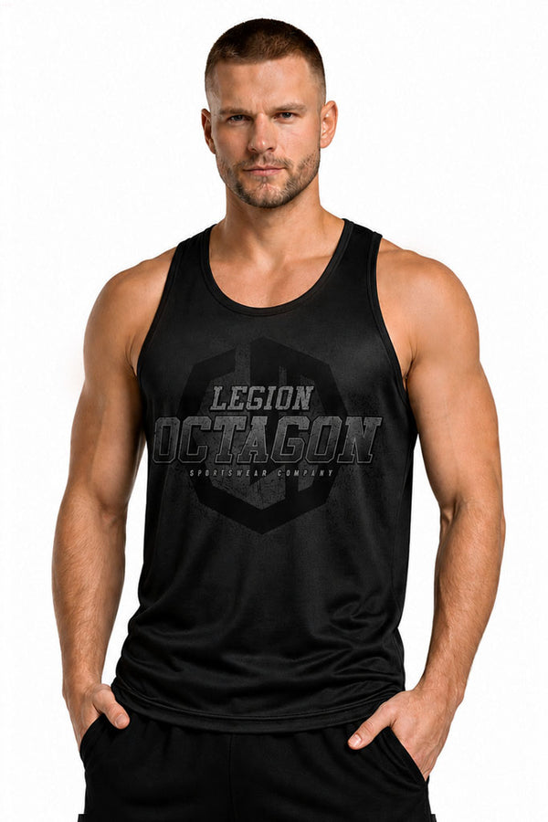 Tanktop Legion Octagon sportowy Conquest zwart/grijs