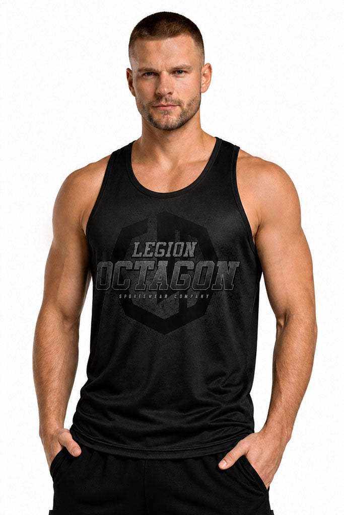 Tanktop Legion Octagon sportowy Conquest zwart/grijs