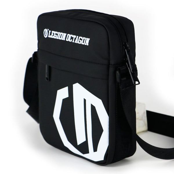 Schoudertas Legion Octagon Siena zwart/wit