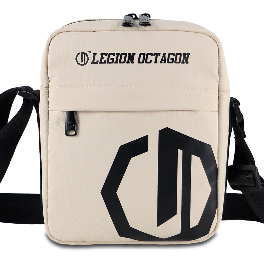 Schoudertas Legion Octagon Siena ecru zwart